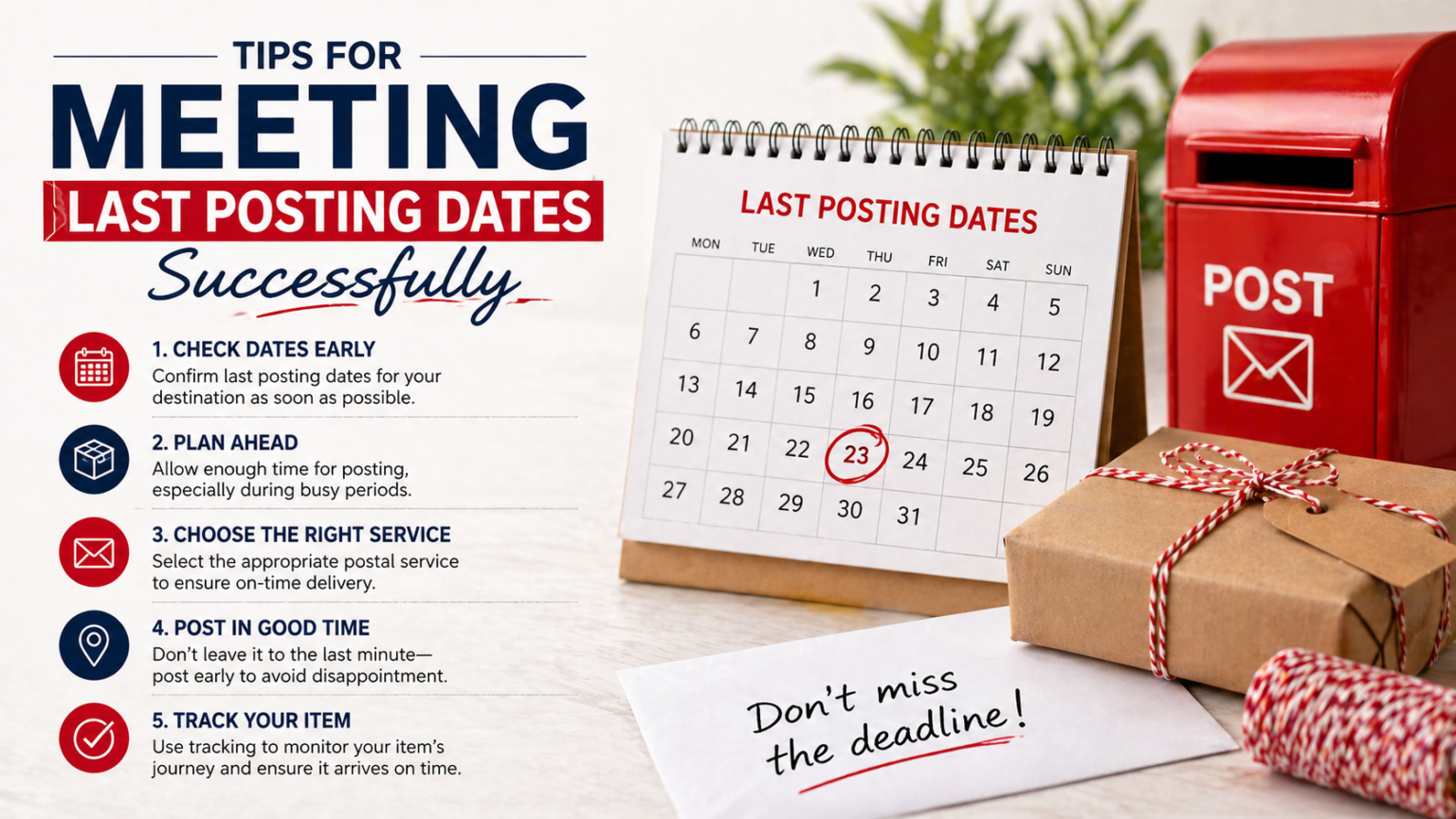 Last Posting Dates for Christmas 2025 – Royal Mail UK & International