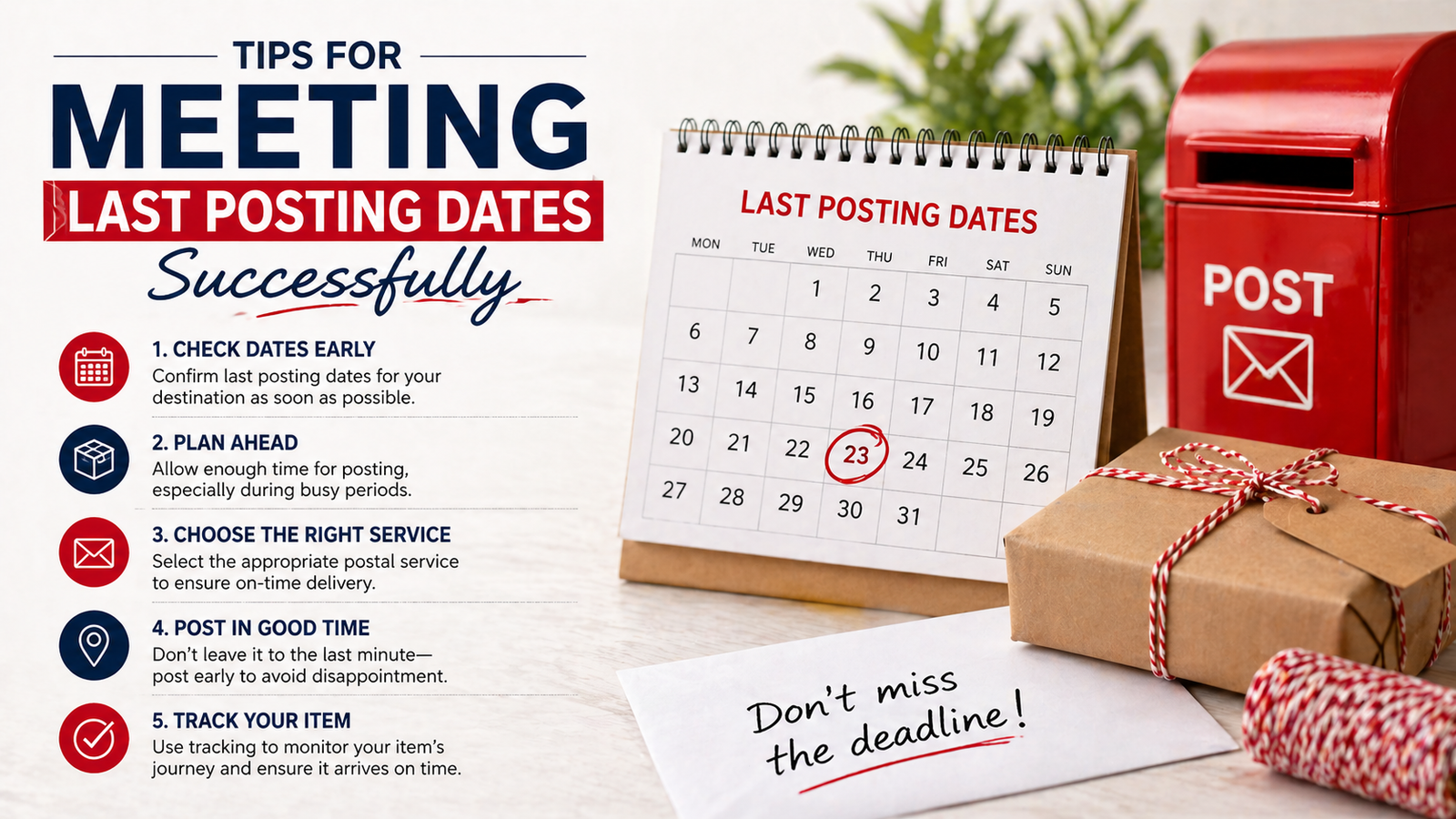 Last Posting Dates for Christmas 2025 &ndash; Royal Mail UK & International